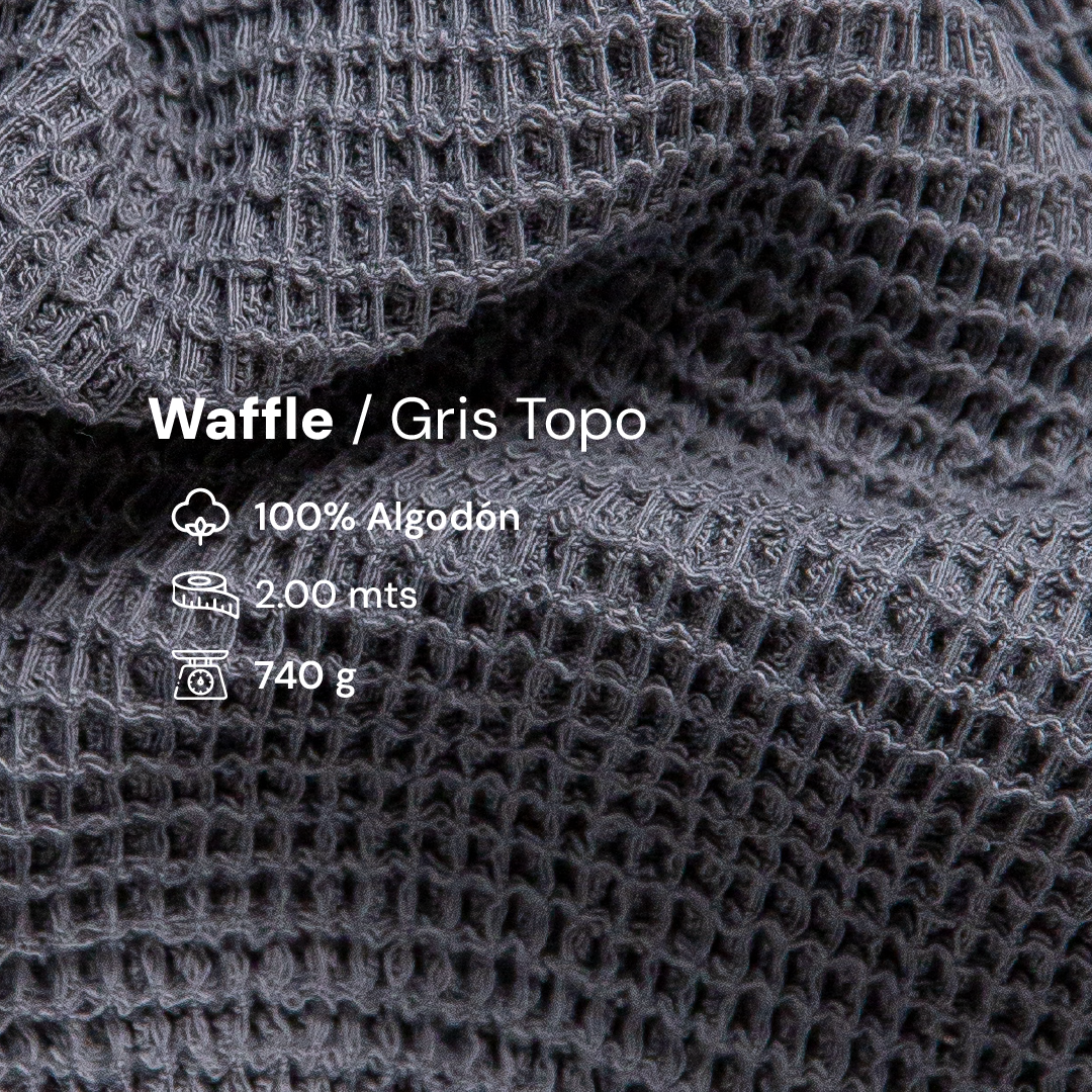 Waffle gris topo
